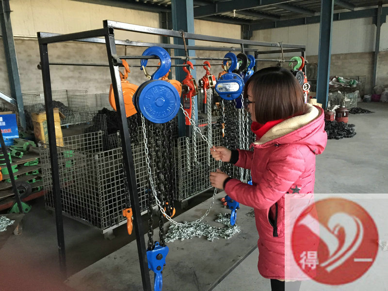 客戶來我們公司參觀電動葫蘆