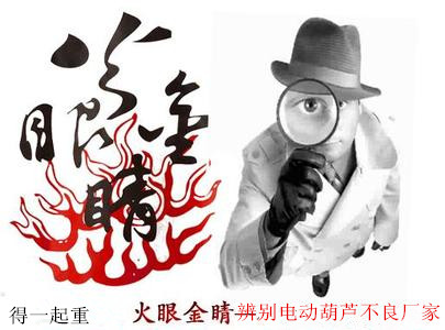 教你辨別電動葫蘆的不良廠家