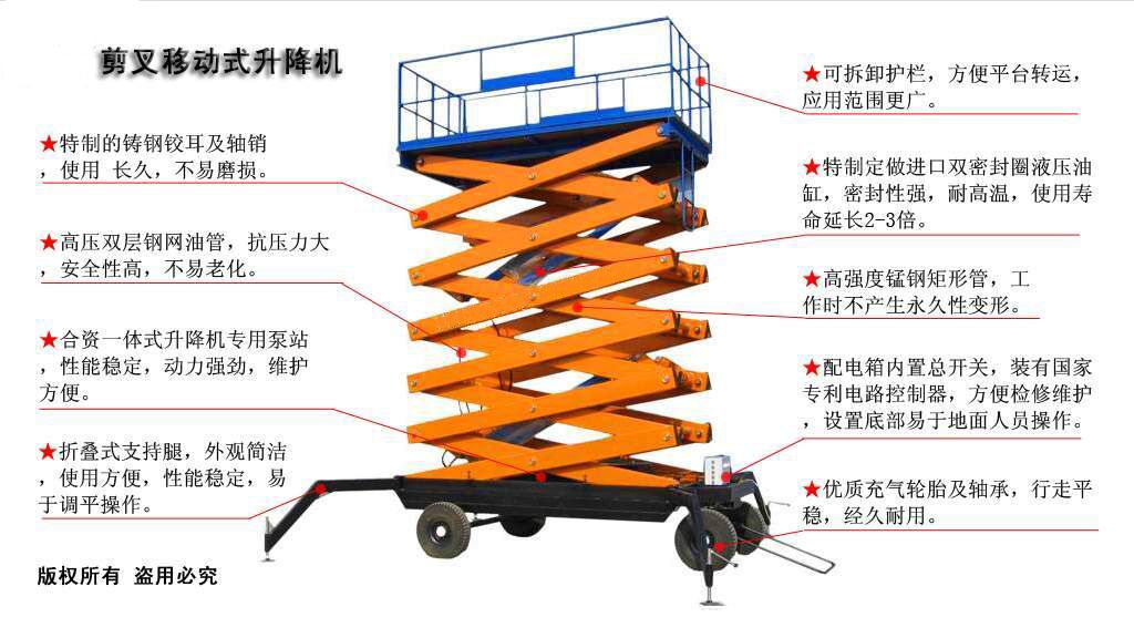 四輪移動剪叉式升降機